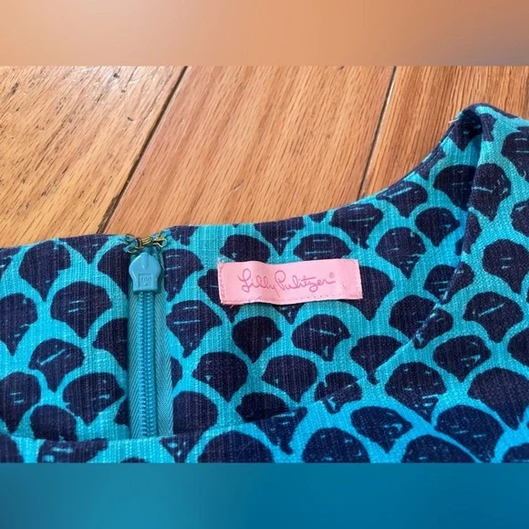 LILLY PULITZER Stephanie Koi Fish Print Sleeveless Sheath Dress Womens Sz 4 READ - Picture 7 of 14